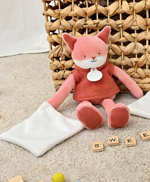  - sweety plush with comforter fox pink - 25 cm 